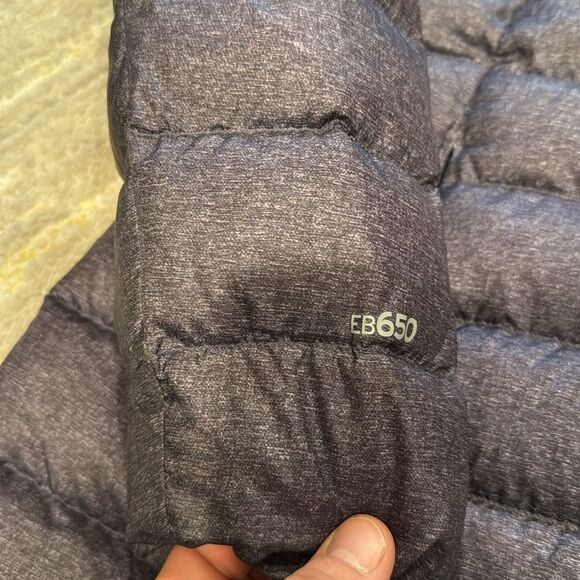 Eddie Bauer cirruslite down parka navy heather size S in EUC - Picture 3 of 8